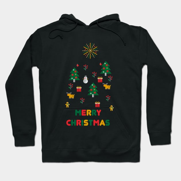 Merry Christmas Hoodie by D_Machine